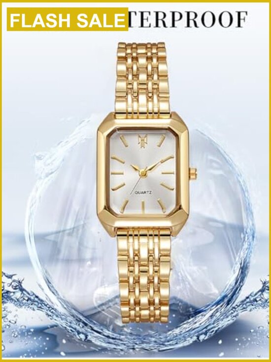 Quartz Steel Strap Square Wrist Watch Casual Simple Fashion main image 4